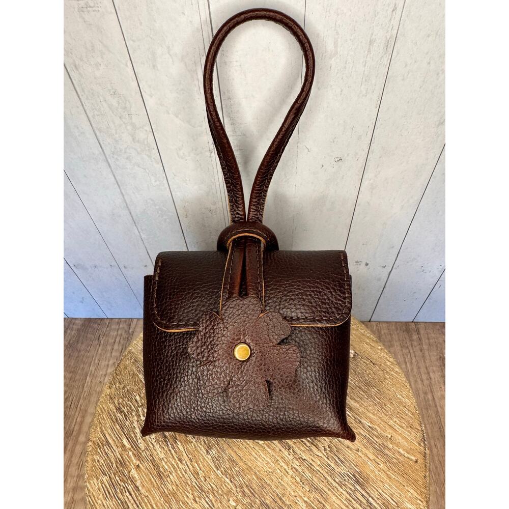 Portland Leather Blooming Wristlet Purse COLDBREW Wristlet FAST SHIP Brown Bag